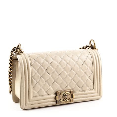 beige boy chanel|chanel boy bag for sale.